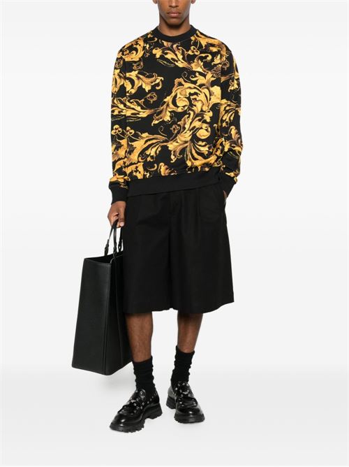 Felpa uomo girocollo con stampa Versace jeans Couture | 79GAI3R0FS201G89